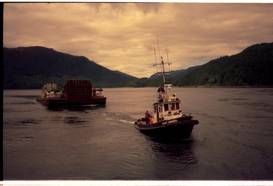 The work was Coastal, mostly equipment barges.
