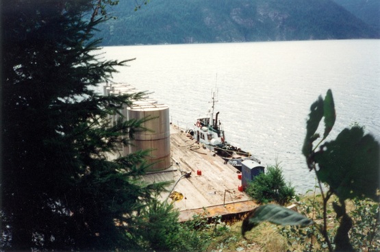 We loaded water from a glacier fed creek in Tobi inlet for bottling and shipment to Japan. 60,000 gal at a time.